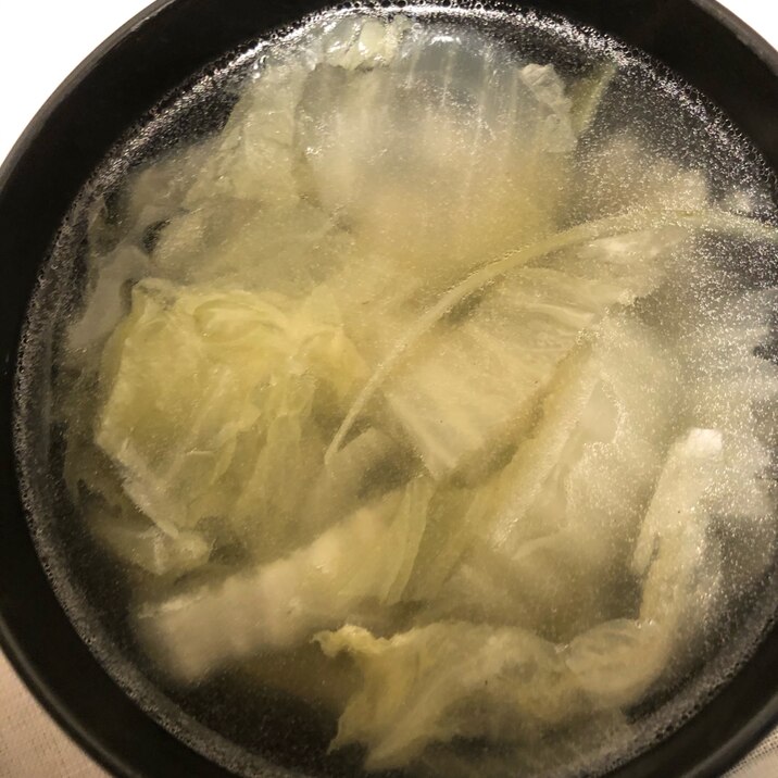 白菜の中華スープ(キャベツを使えば大量消費にも)